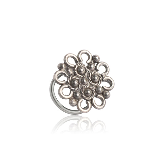 Oxidized Silver Stud Nosepin