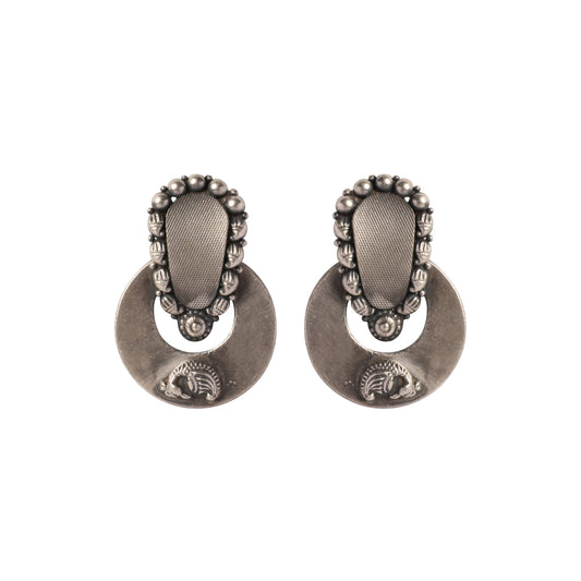 Oxidized Silver Bohemian Studs