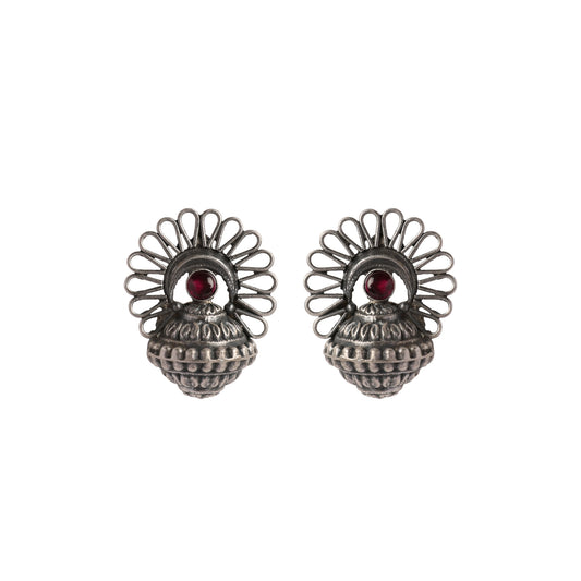 Pitcher Studs with Ruby Stone